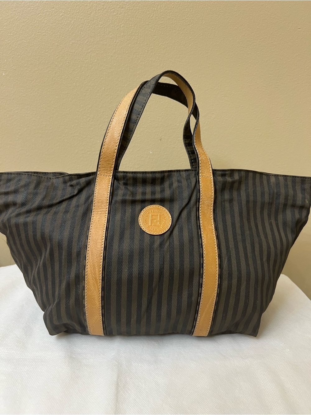 Fendi Authentic vintage Striped Tote Handbag EUC